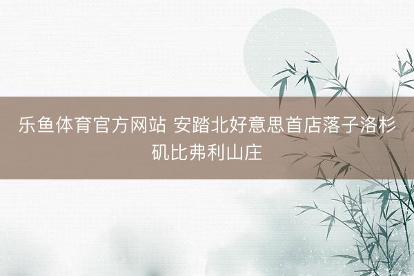 乐鱼体育官方网站 安踏北好意思首店落子洛杉矶比弗利山庄
